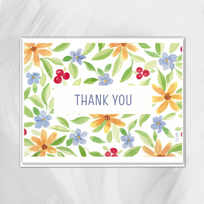 Golden Thanks - Note Card - 1