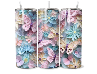 20oz Butterflies and Flowers - 1