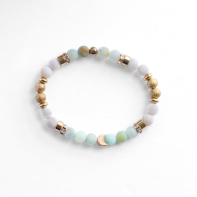 Amazonite & Agate Beaded Bracelet - The Maker's Mark