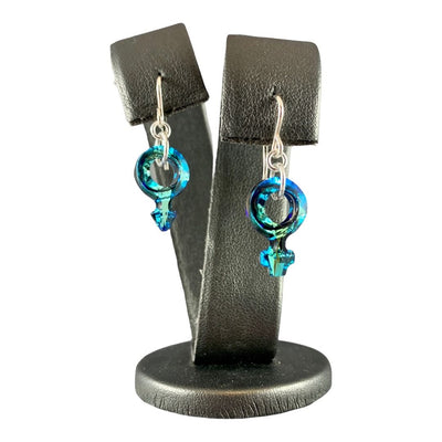 Male & Female Symbols Swarovski Crystal Earrings - 1