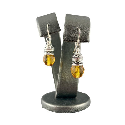Multi-capped Czech Crystal Earrings - 1