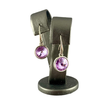 Light Amethyst Swarovski Crystal Earrings - 1