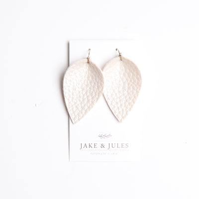Faux Leather pinched earring - The Maker's Mark